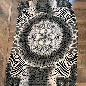 Black and White Animal Print Scarf